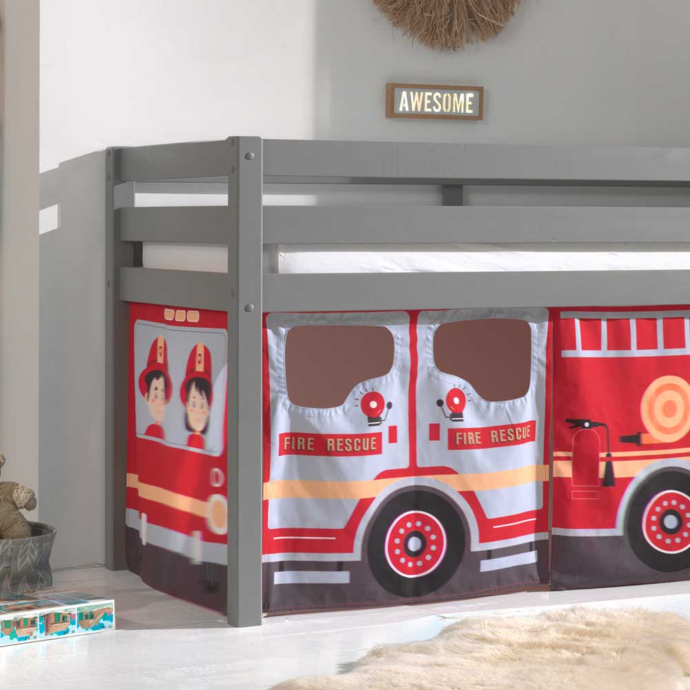 Hochbett Feuerwehr Vorhang 1
