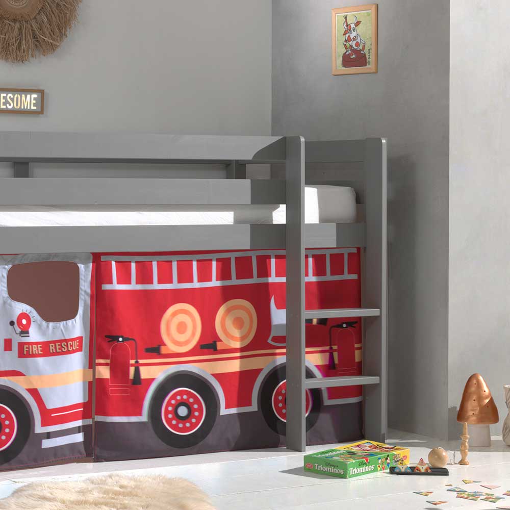 Hochbett Feuerwehr Vorhang