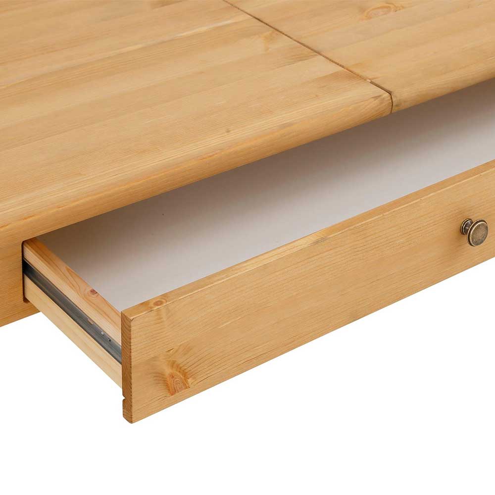 Geölter Holz Esstisch mit Schublade & Ausziehfunktion - Stevos