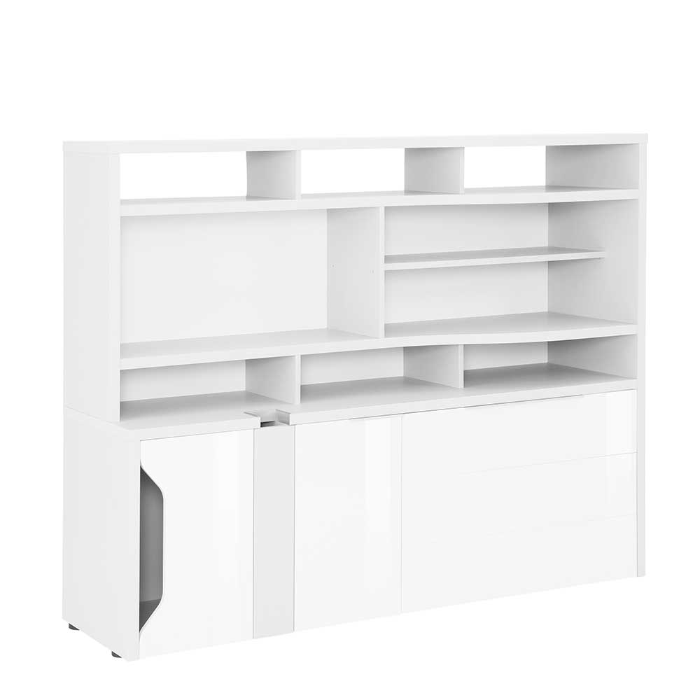 Kompakte Aufbewahrungslösung Möbel Büro in Weiß - modernes Design - Licomus