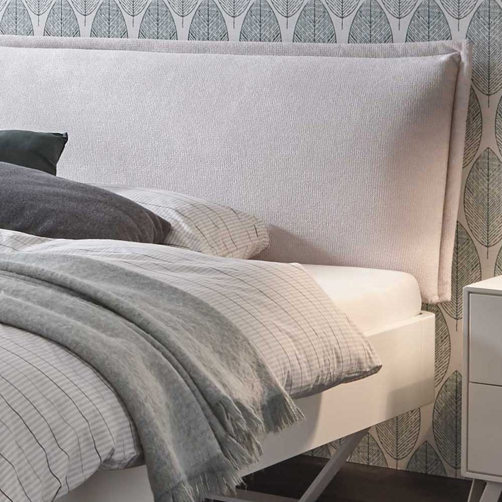 Material Mix Designbett mit Kufen in Weiß & Beige - online ...