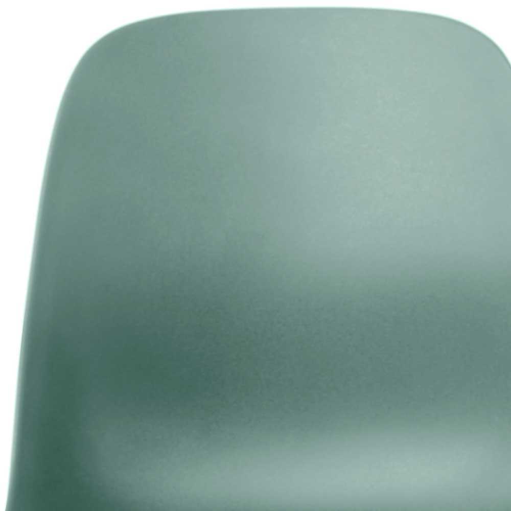 Moderne Schalenstühle in Mintgrün aus PP & Metall - Goro (4er Set)