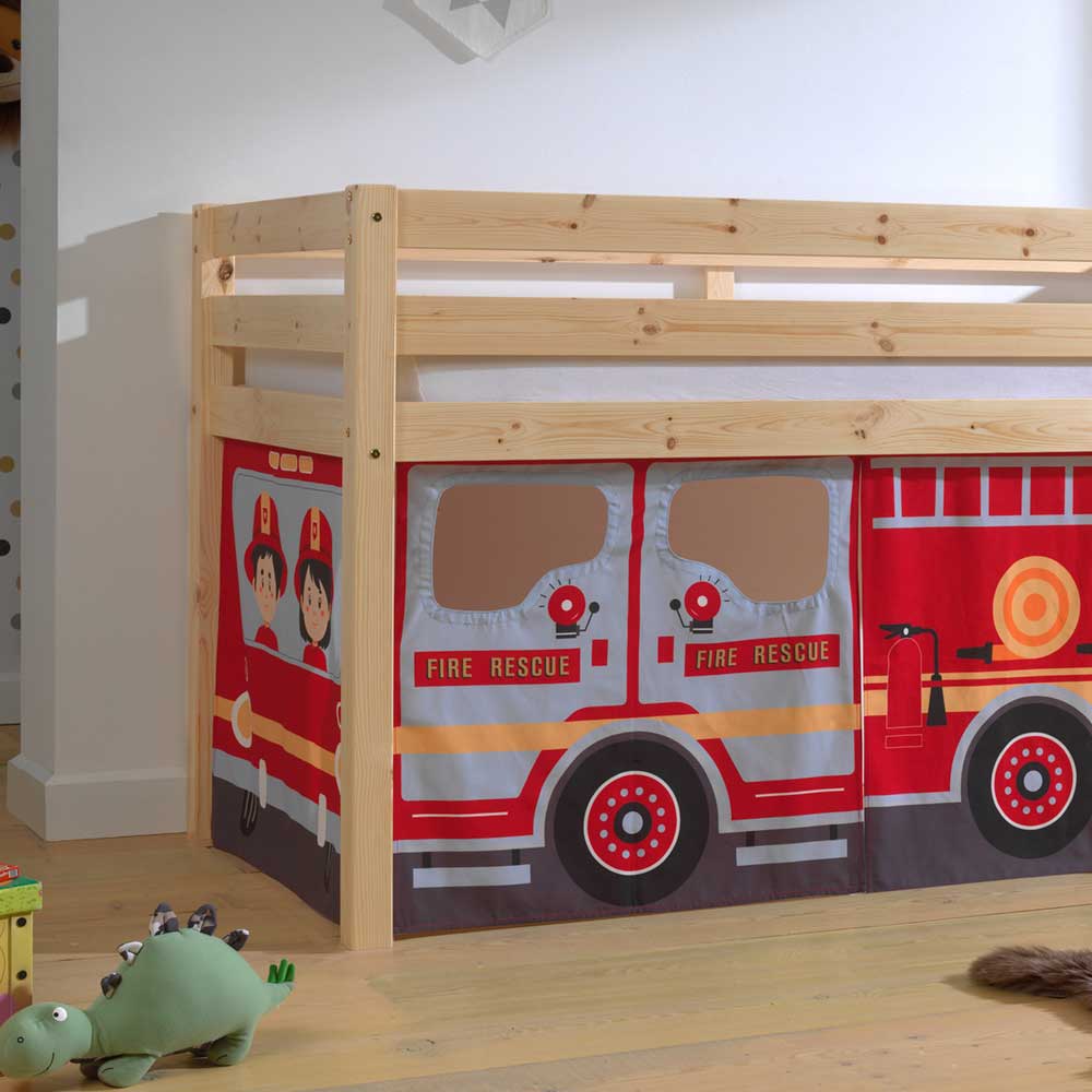Hochbett Feuerwehr Vorhang 1