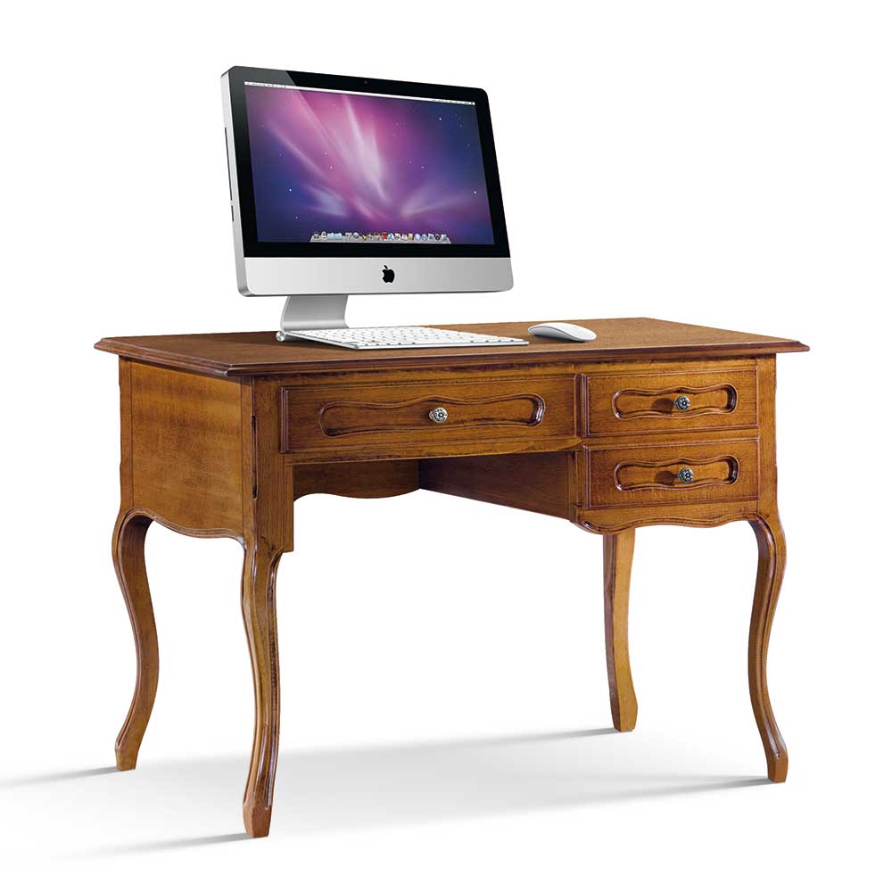 100x81x61 Schreibtisch im Italienischen Stil in Nussbaumfarben Motiz