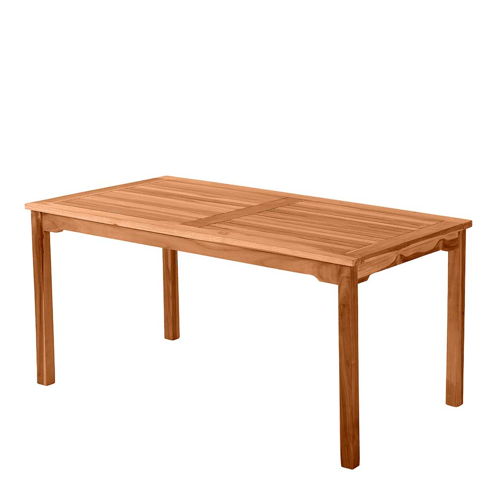 150x90 Holztisch für den Garten aus Teak naturbelassen Klahuma