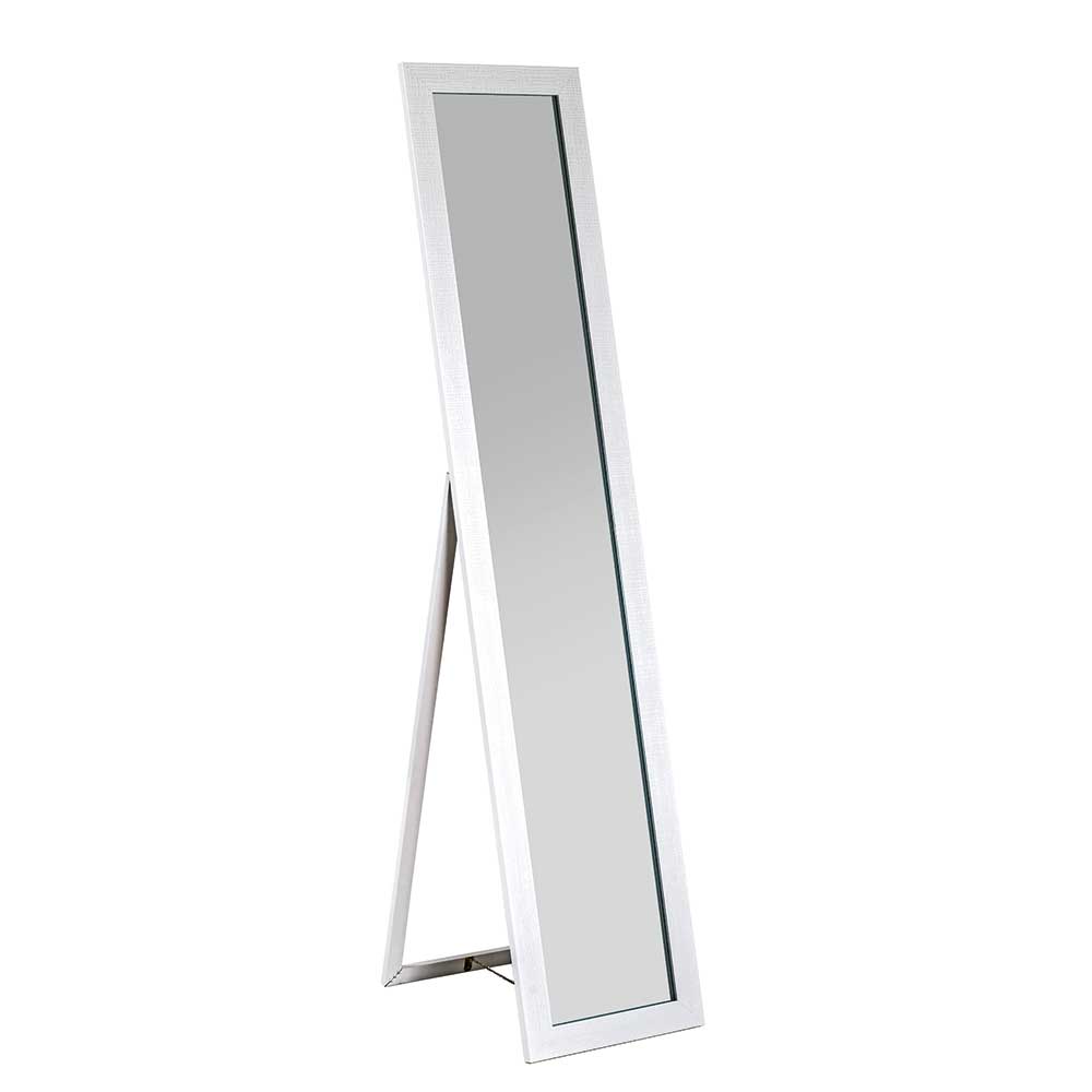 156 cm hoher Standspiegel in Weiß mit Kunststoffrahmen Snoud