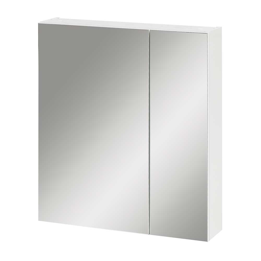 2-türiger Spiegelschrank ohne Beleuchtung in Weiß für das Badezimmer Metrioa