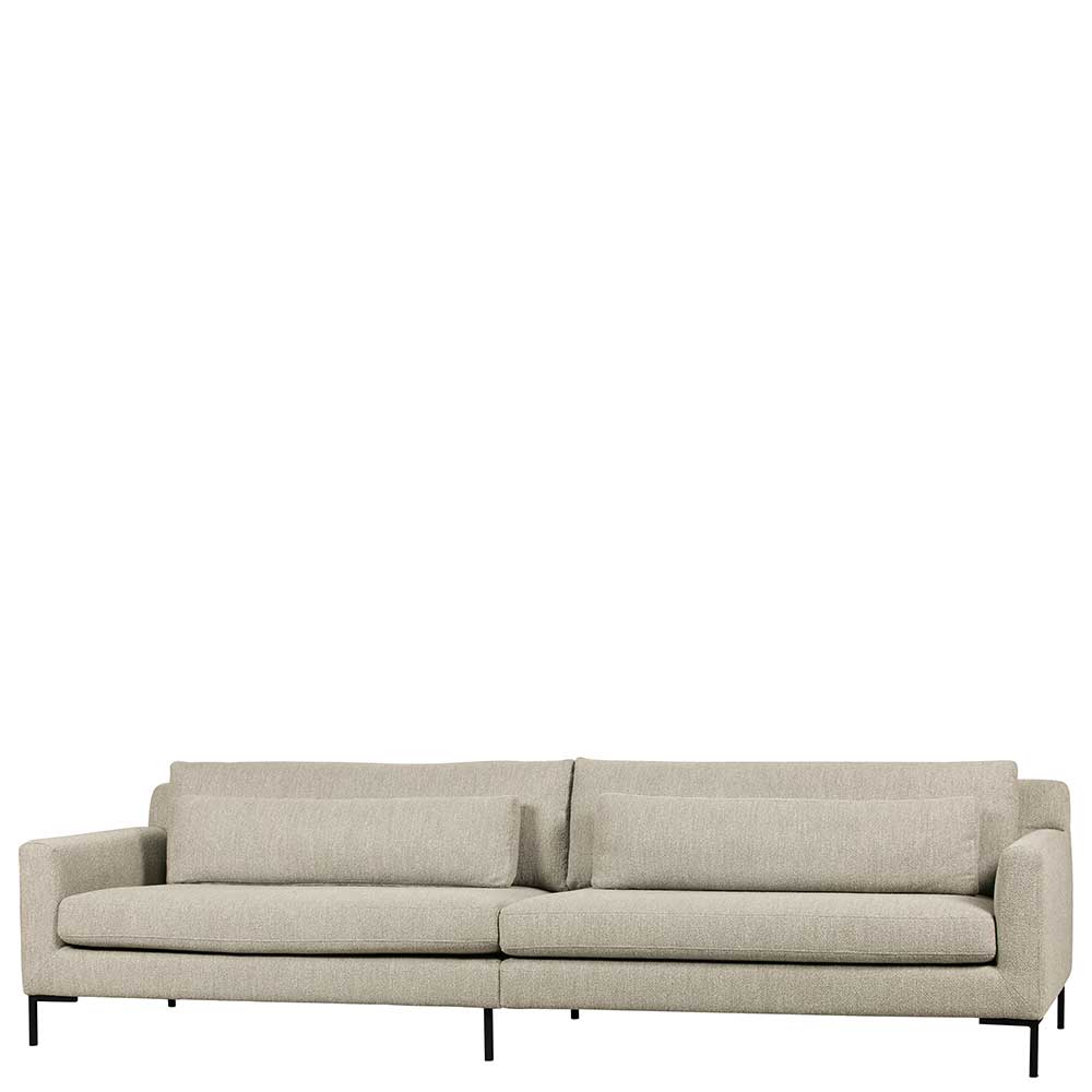 282 cm breites Sofa in Beige Buklee Bezug mit 4 Sitzplätzen Raidow