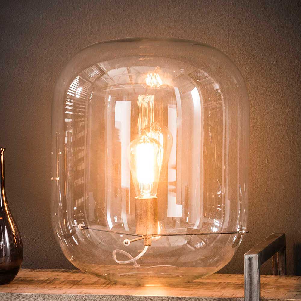 35x45x35 cm Tischlampe aus Glas in Transparent kaufen Diadema