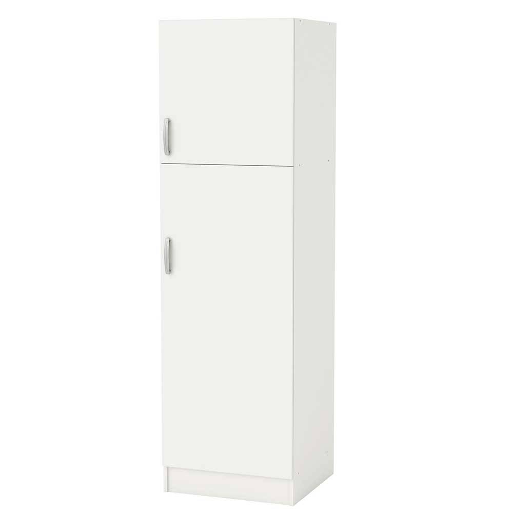 60x204x57 Hochschrank für Küche in Weiß mit zwei Türen Locardos