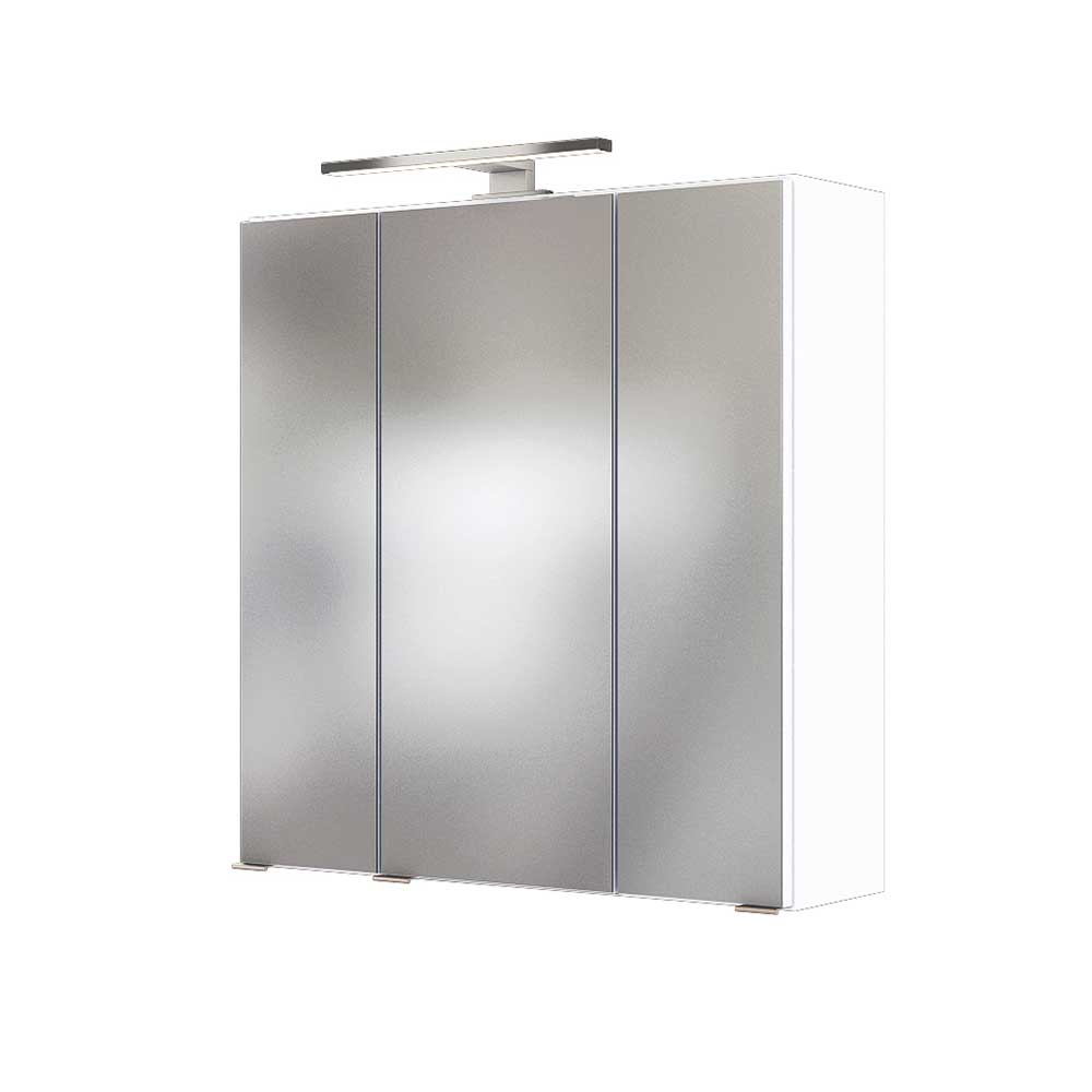 60x64x31 Badspiegel Schrank mit LED Beleuchtung in Weiß Misrana