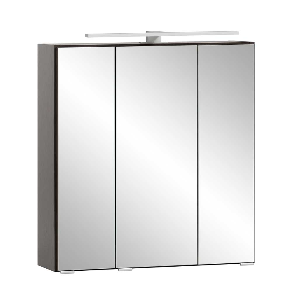 68 cm hoher Spiegelschrank fürs Bad mit LED und Steckdose Agiruan