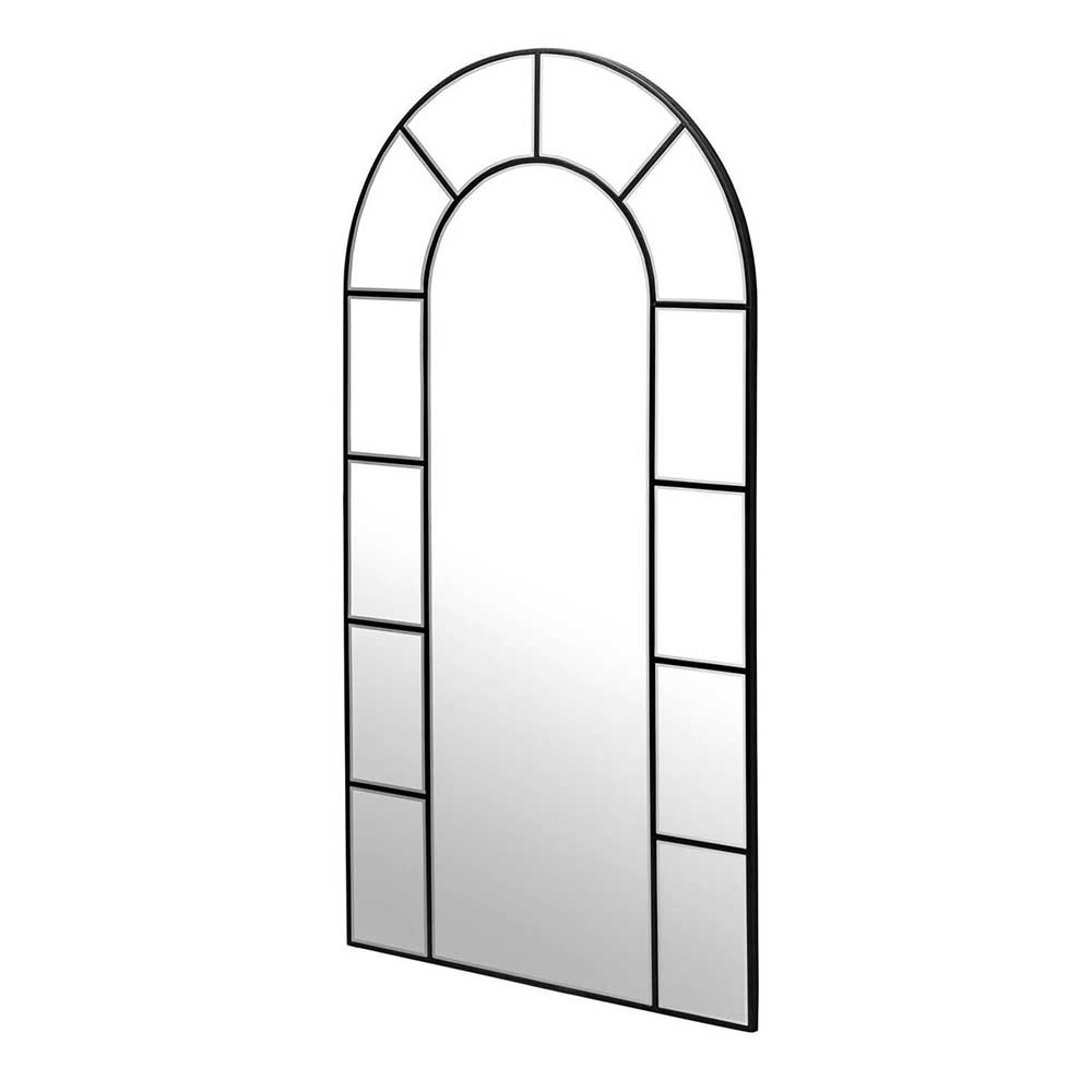 88x165x2 Spiegel im Fensterdesign in Schwarz für die Wandmontage Guven