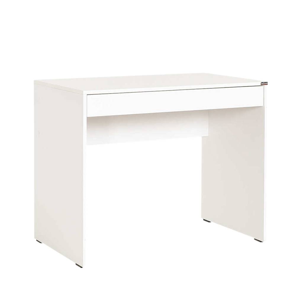 90x55 Schreibtisch mit Schublade in Weiß mit Wangen Gestell Chanel