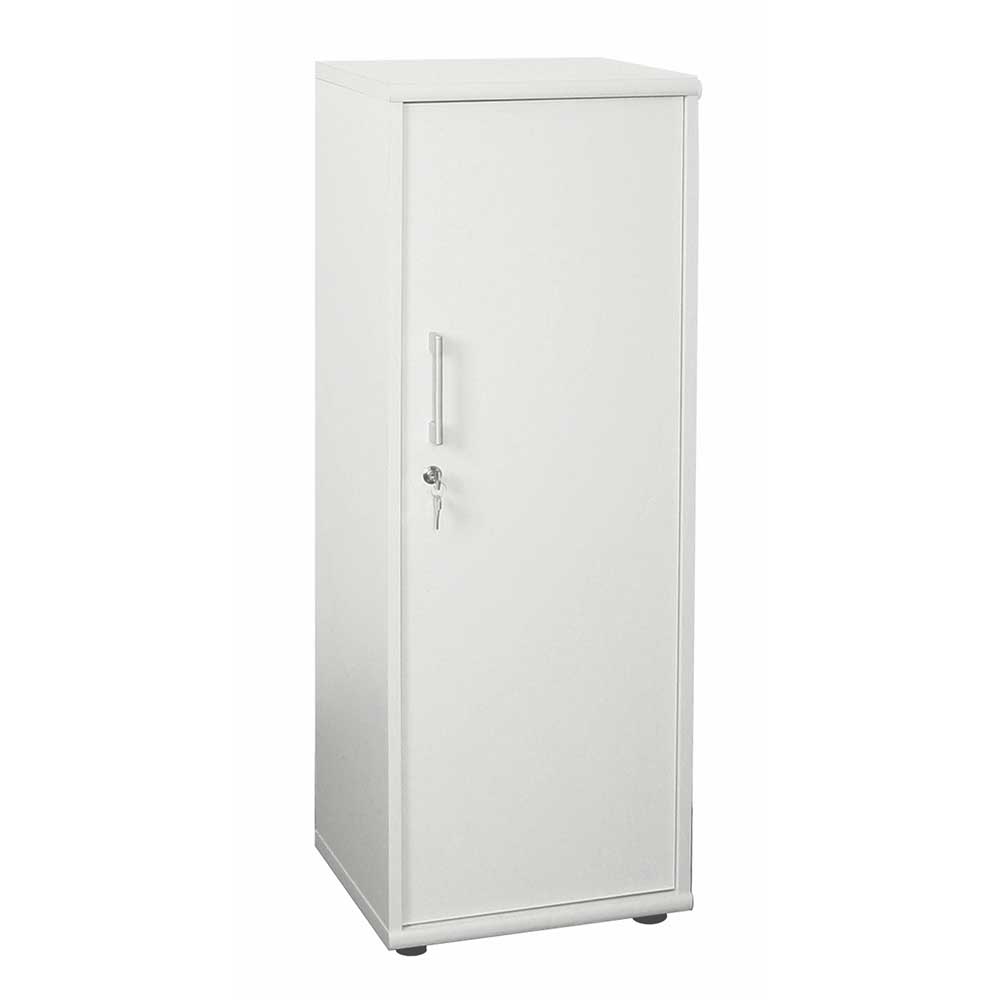 Abschließbarer Aktenschrank mit einer Tür in Weiß - 39x111x35 cm Radiassu