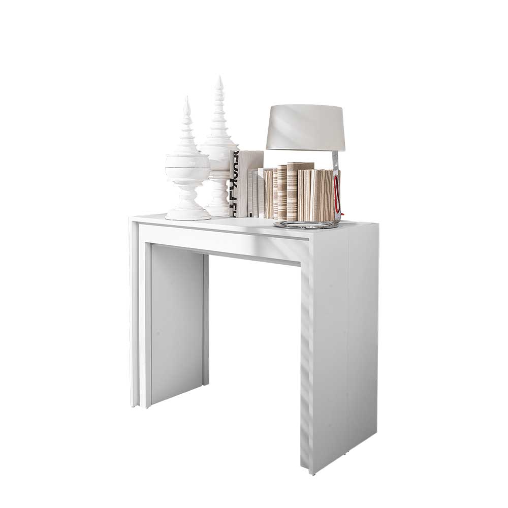 Ausziehbarer Schreibtisch Weiß modern Piezara