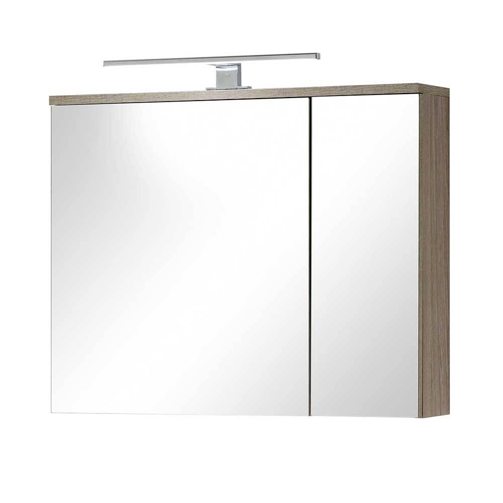 Badezimmer Spiegelschrank 70 cm breit mit LED Beleuchtung Trinkov