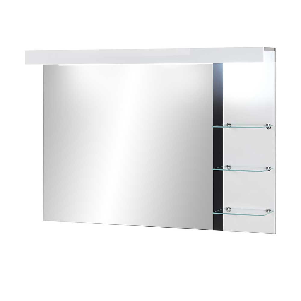 Badezimmerspiegel mit LED & 3 Ablageböden aus Glas - 120x85x20 Ingmesan