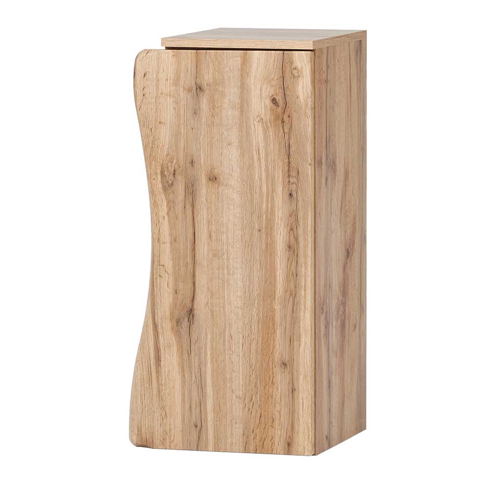 Badschrank - hängend oder stehend mit Holzoptik Wildeiche Baumkante Tofias