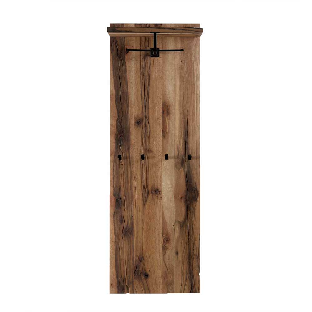 Balkeneiche Garderobenpaneel geölt mit Hutablage aus Holz Alsbetas