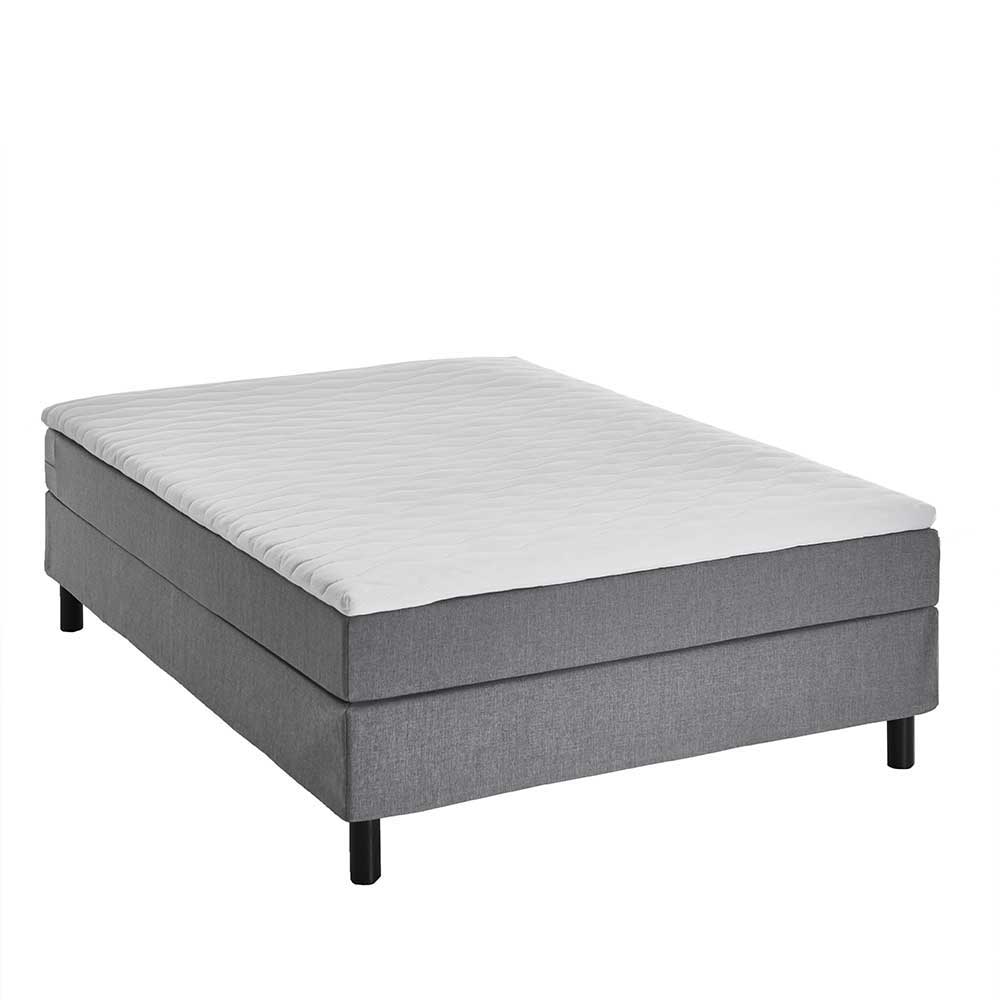Bett für Dachschrägen in Grau & Schwarz als Komplettbett mit TTF Matratze H3 Esmeraldino