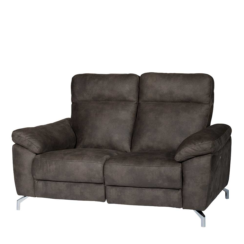 Braunes 2er Sofa mit Relaxfunktion - 162x101x96 cm Extrados