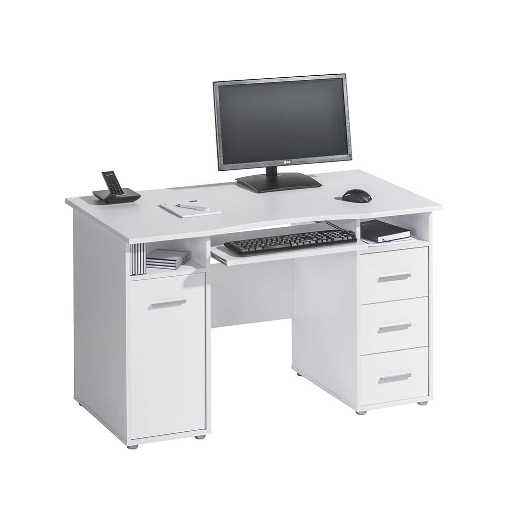 Computer Schreibtisch Tastaturauszug 150 cm breit Troketta