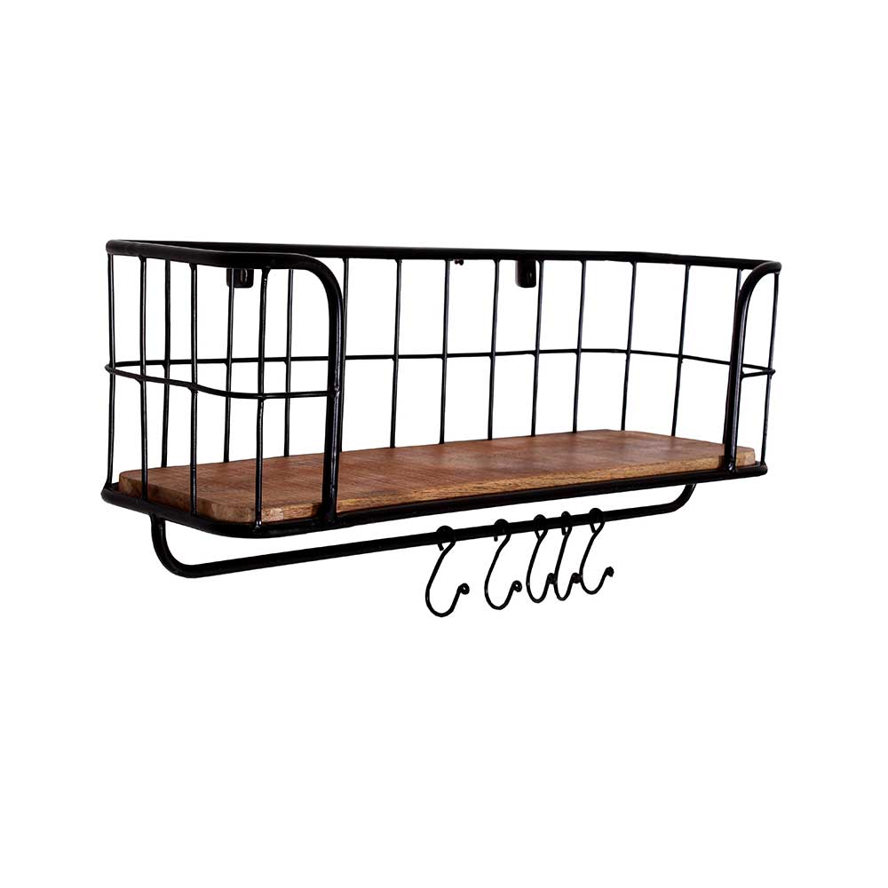 Cooles Industrial Style Regal aus Recyclingholz und Metall Galatea