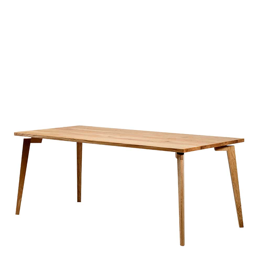 Design Esszimmer Tisch aus Eiche massiv in 5 Größen bis 240x90 cm Smanas