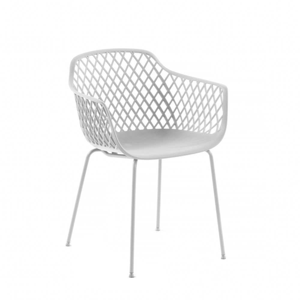 Design Esszimmerstühle in Weiß aus PP & Stahl Sparta
