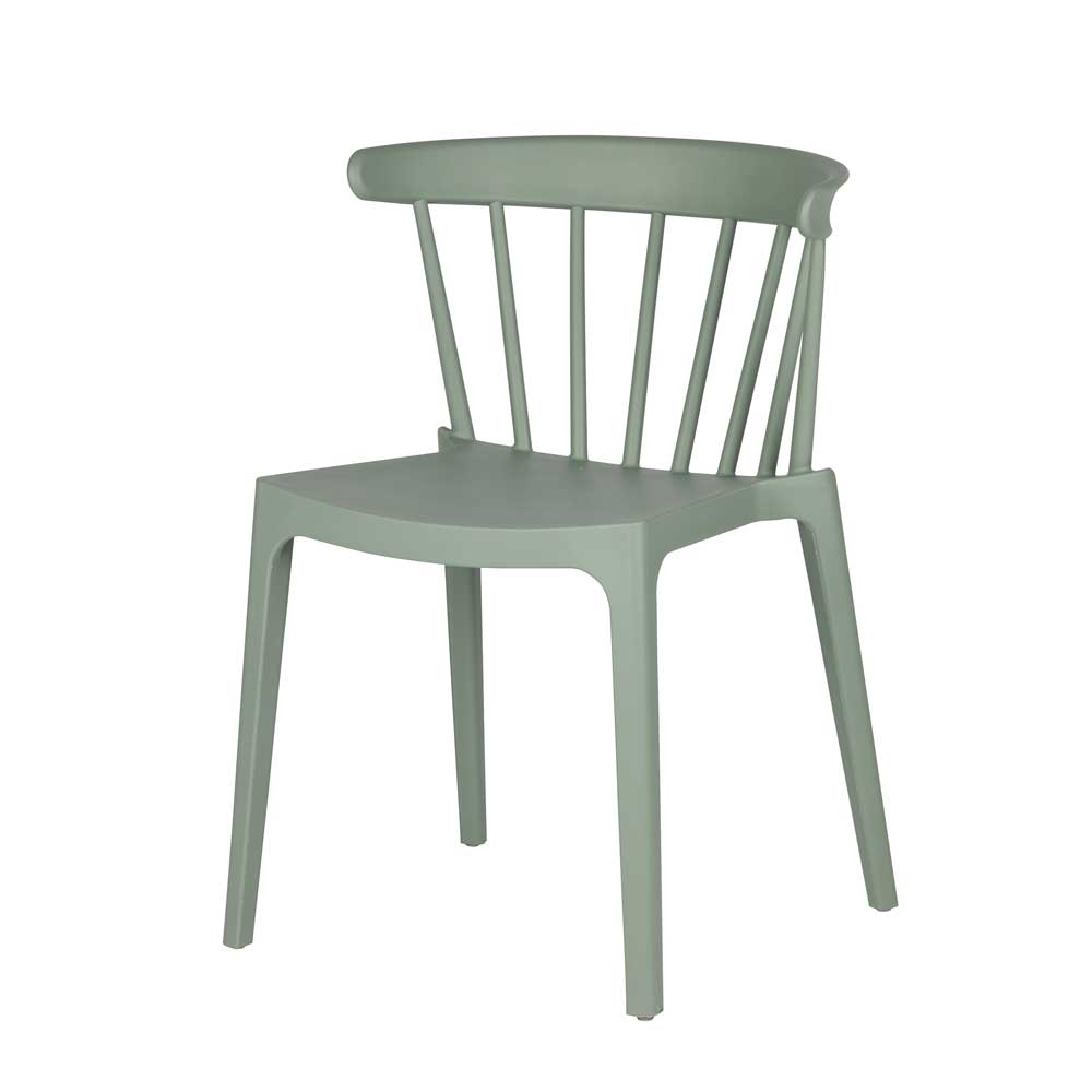 Design Kunststoff Stuhl in Hellgrün stapelbar Dave