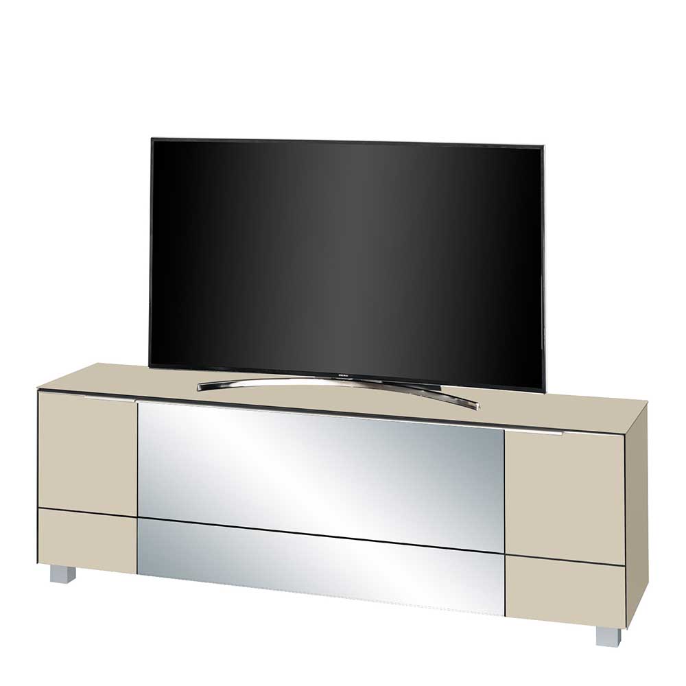 Design TV Lowboard in Beige & Spiegel - 181x60x42 cm Droad