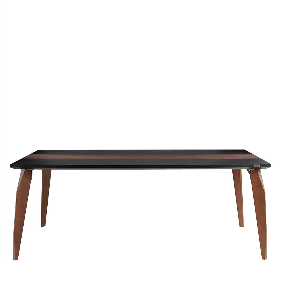 Extravaganter Tisch in Schwarz & Nussbaum - 200x100 cm Raidow