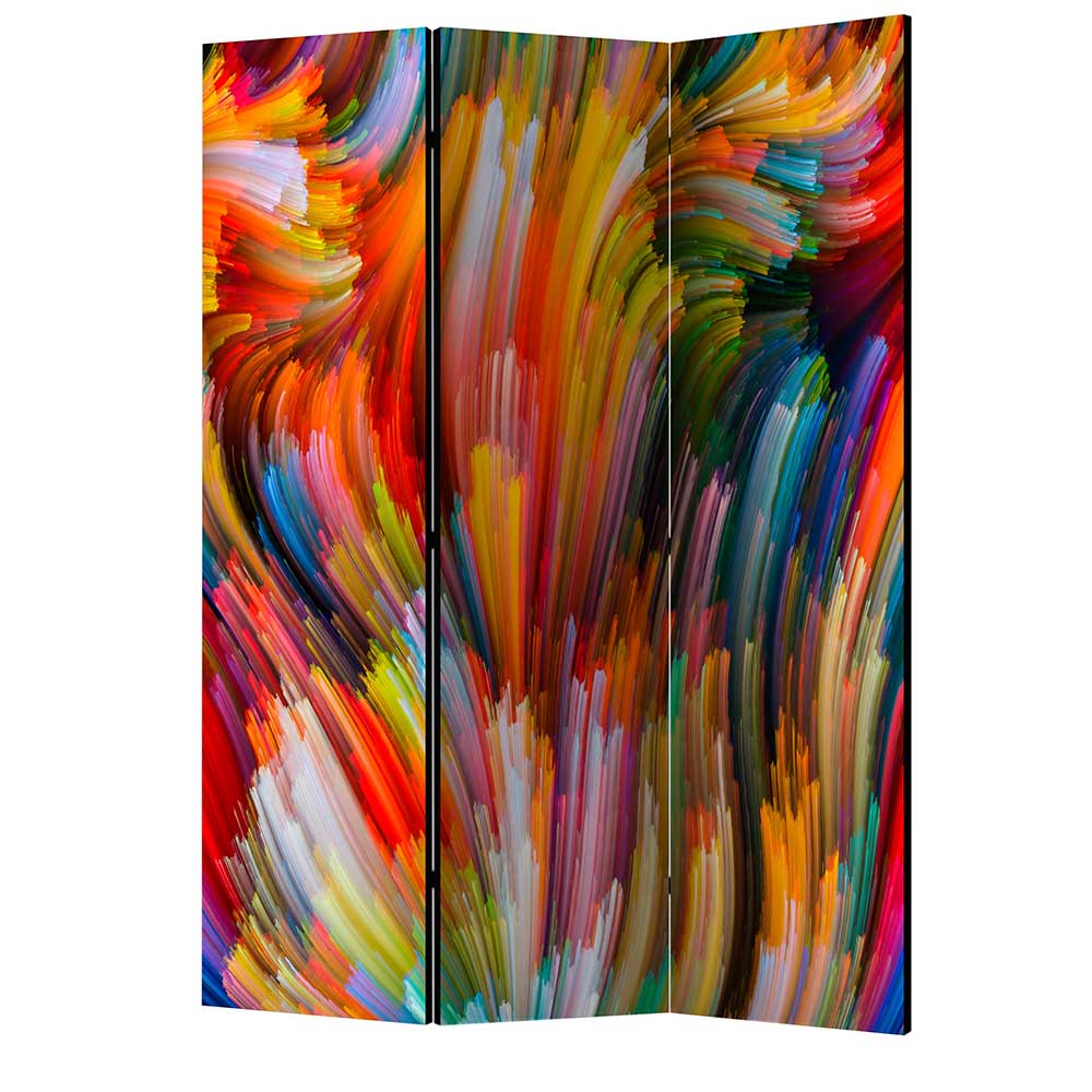 Farbenfrohe Trennwand 135 cm breit - flexibel nutzbar aus drei Elementen Trasmina