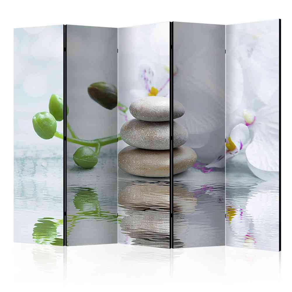 Fotodruck Paravent für Bad & Home Spa mit Zen Motiv lichtecht 225x172 Magross