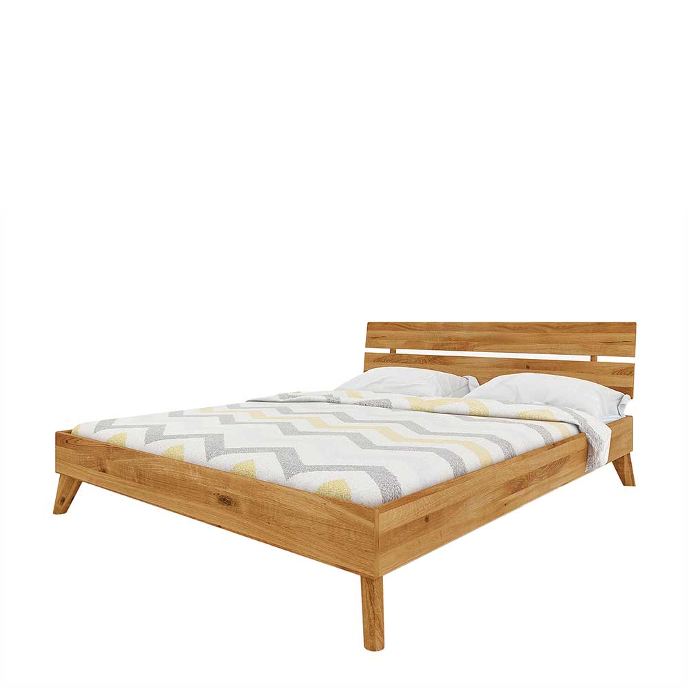 Geöltes Wildeiche Bett in 8 Größen - 80x200cm bis 200x200cm Eavy