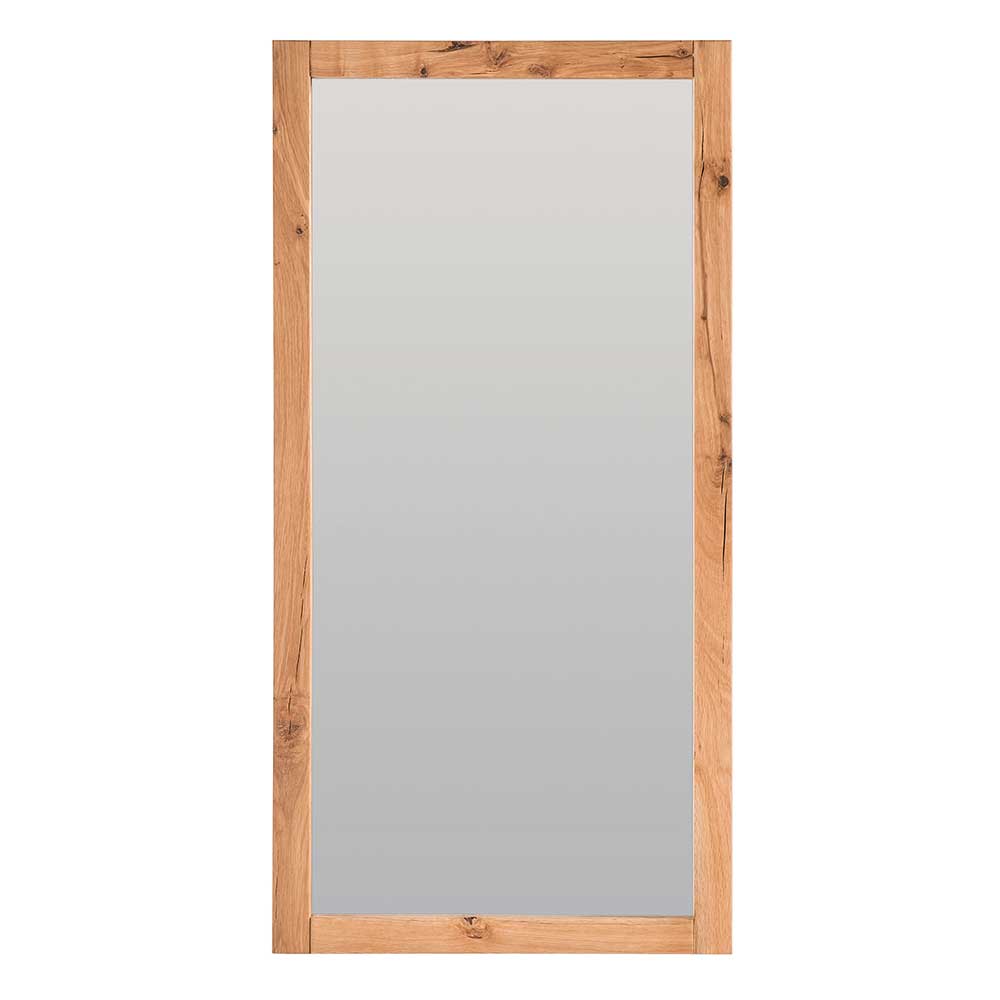 Großer Dielen Spiegel mit Holzrahmen in Wildeiche 50x100 50x140 Mulcian