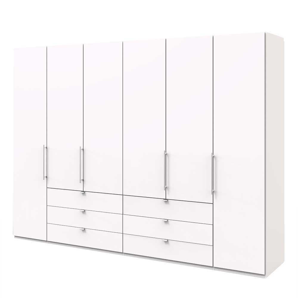 Großer Schrank für Bekleidung in Weiß mit Türen & Schubladen Donpiave