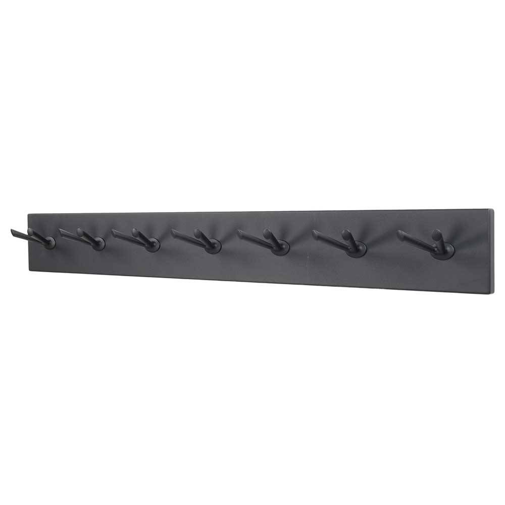 Hängegarderobe Stahl Hakenleiste mit 14 Haken in Schwarz Colore