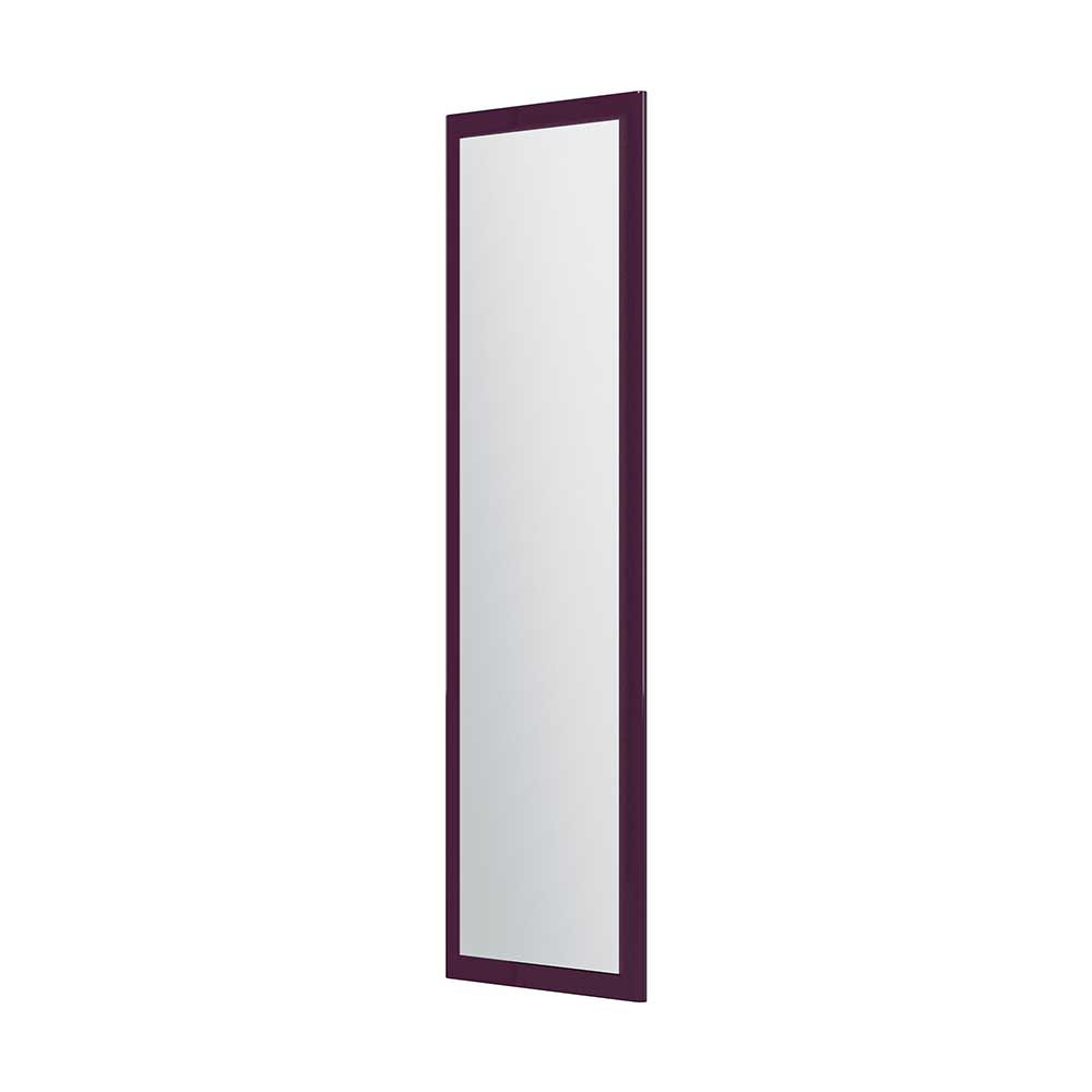 Hoher Wandspiegel in Violett Hochglanz - 50x170x2 cm Adanoz
