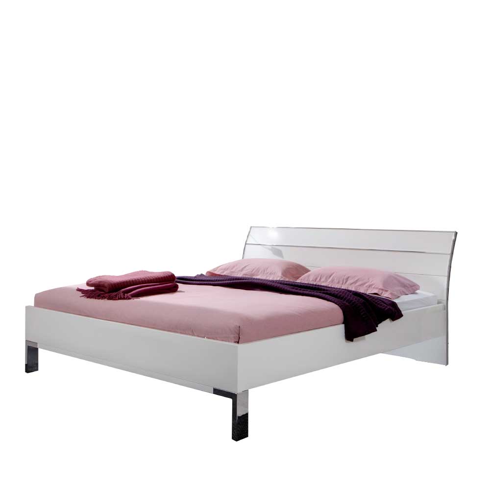 Hohes Bett Weiß modernen Design Shaker