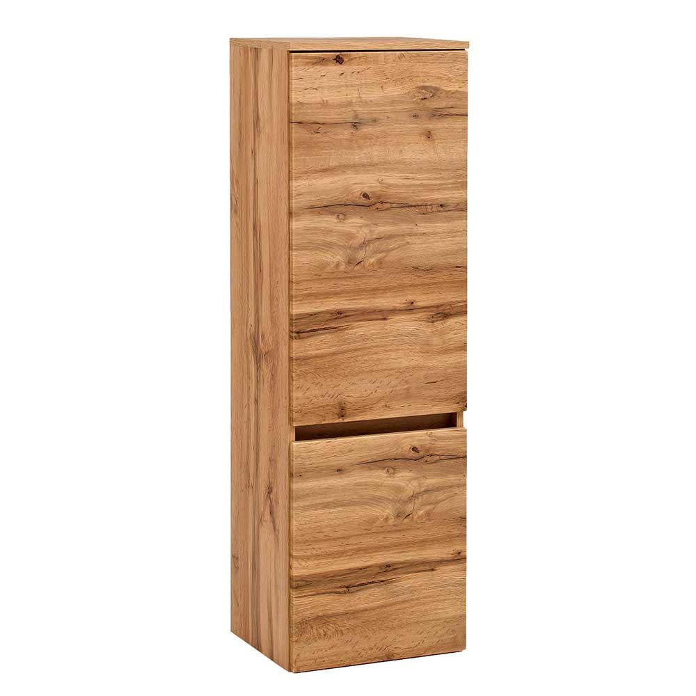 Holz Optik Badschrank in Wildeiche stehend oder hängend 40x135x35 cm Iliam