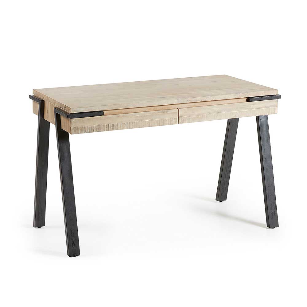Industrie Design Schreibtisch aus Holz & Stahl Delamoto