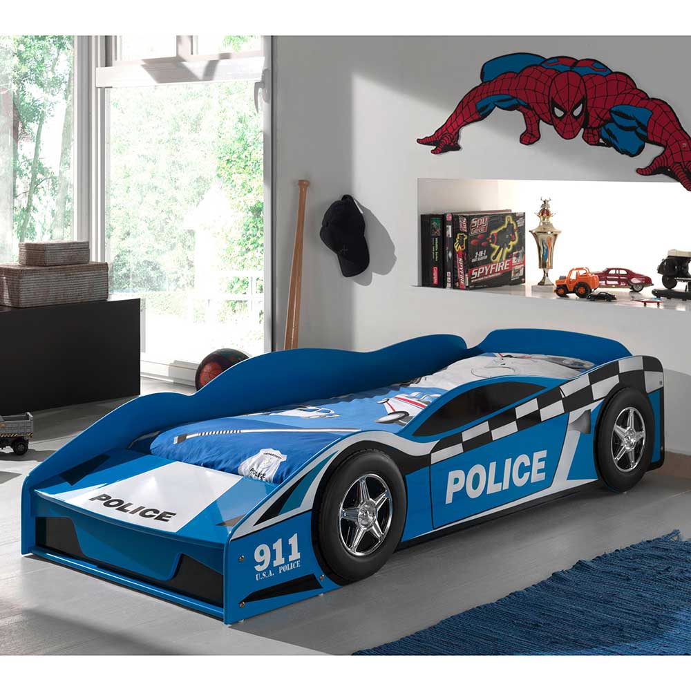 Kinderbett Polizeiauto Blau Salarmanca