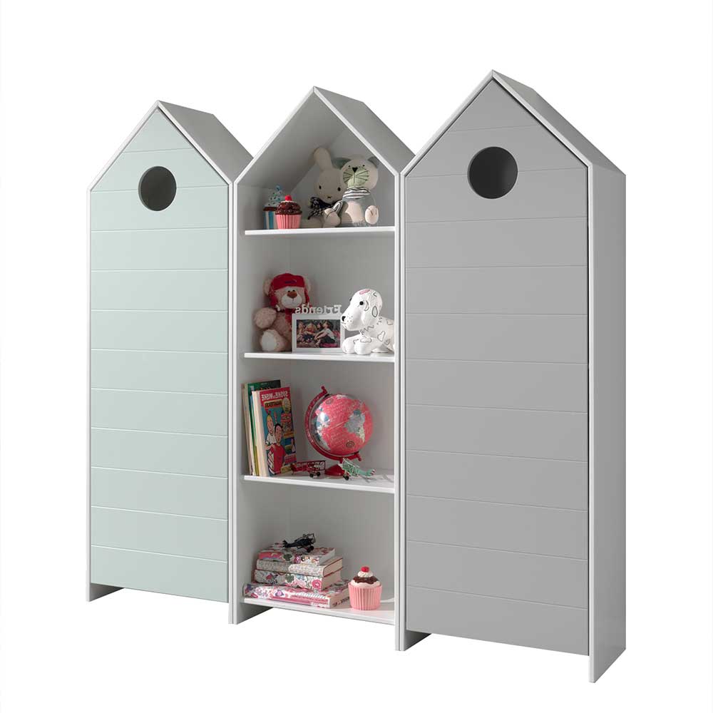 Kinderzimmer Schränke & Regal - Haus Design in Weiß Grau Mint Indefiva