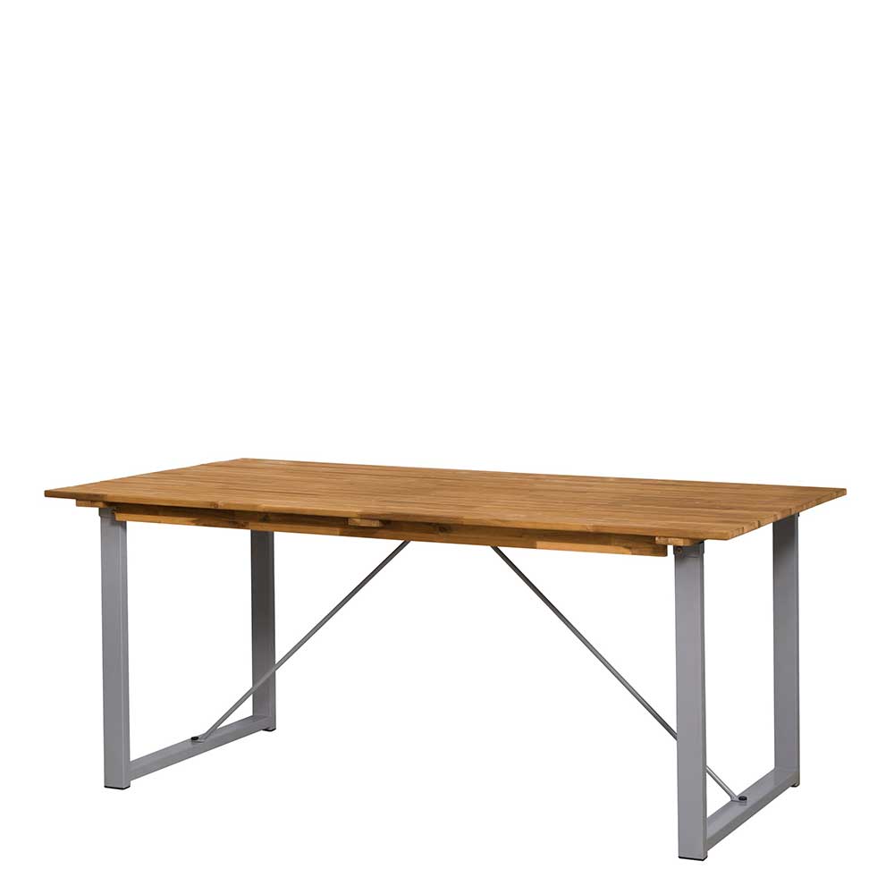 Klappbarer Gartentisch aus Akazie & Metall - 180x90 cm - modernes Design Carsons