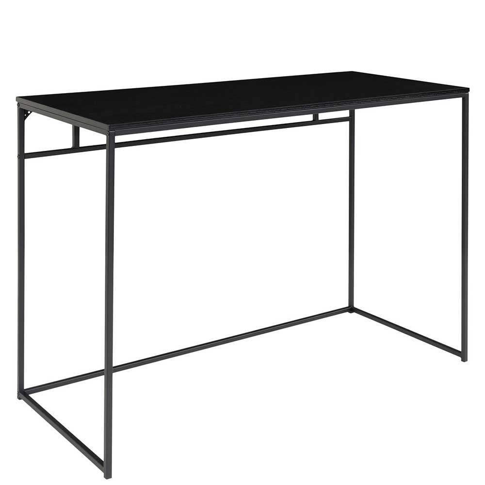 Kleiner Schreibtisch in Schwarz 100x45 - modernes Design mit Bügelgestell Fiorda
