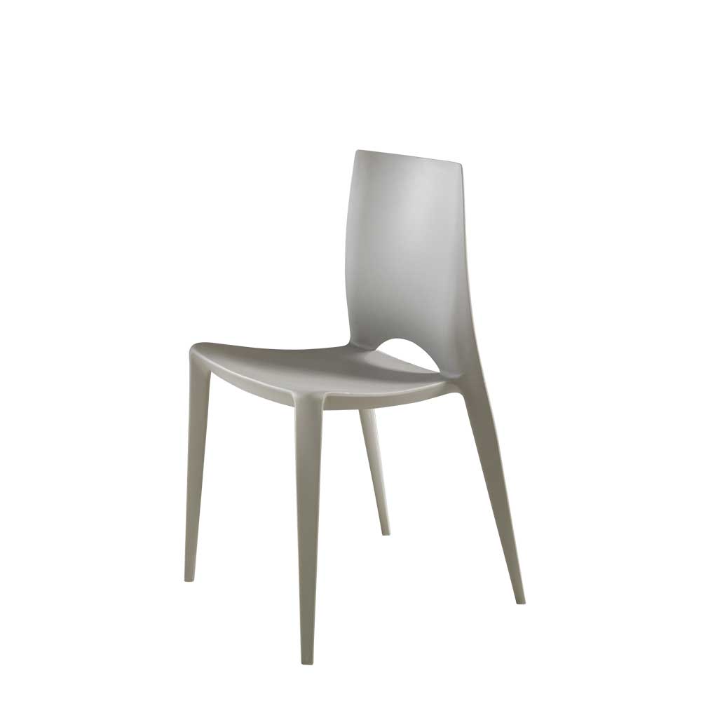 Kunststoff Stuhl Grau stapelbar Moritz