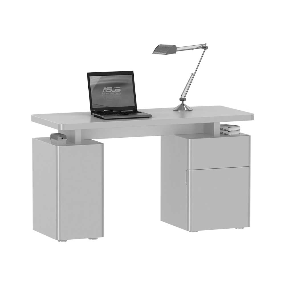 Laptop-Tisch Hochglanz Weiß 135 cm breit Eminia-html