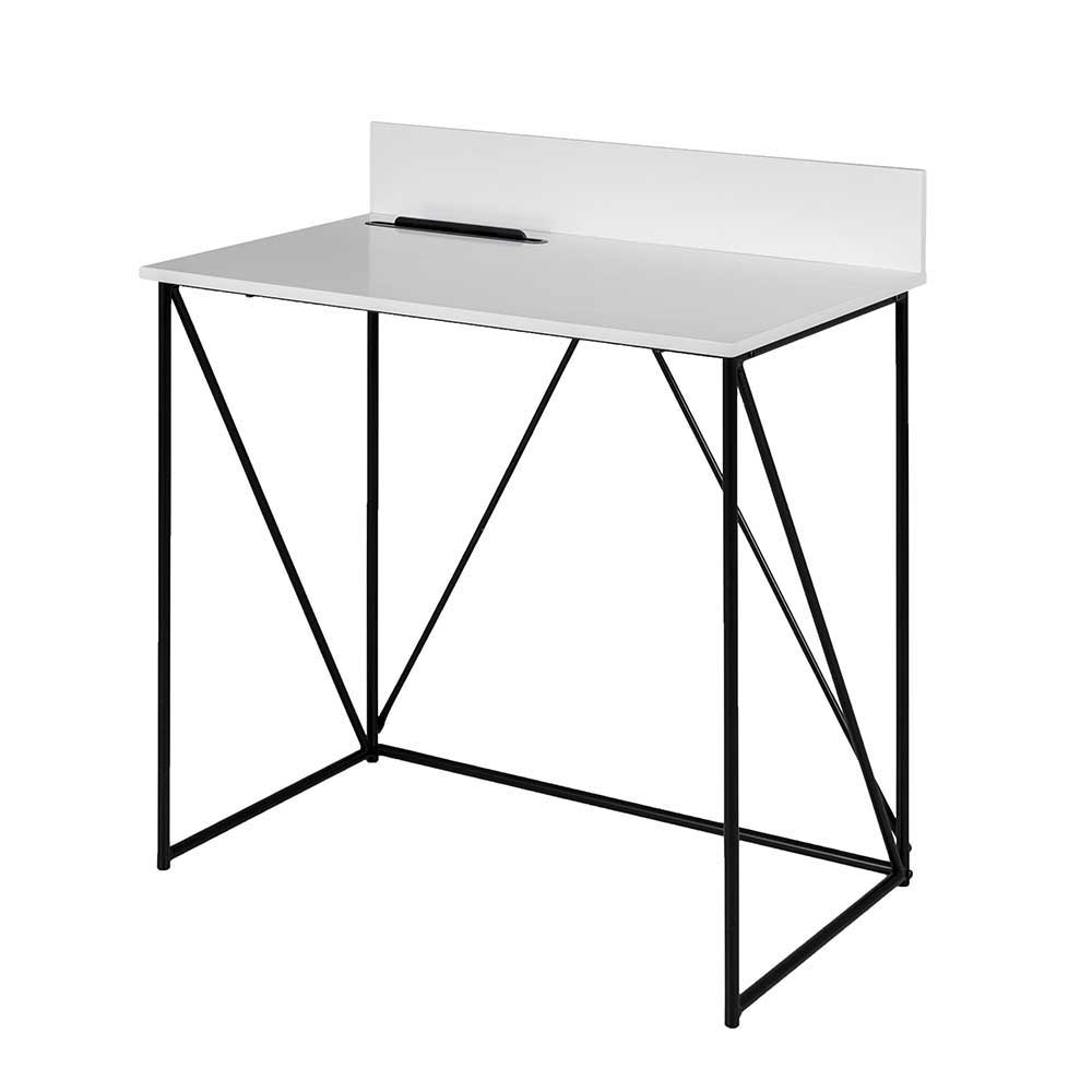 Loft Design Schreibtisch in Schwarz Weiß 80x48 cm Plexino